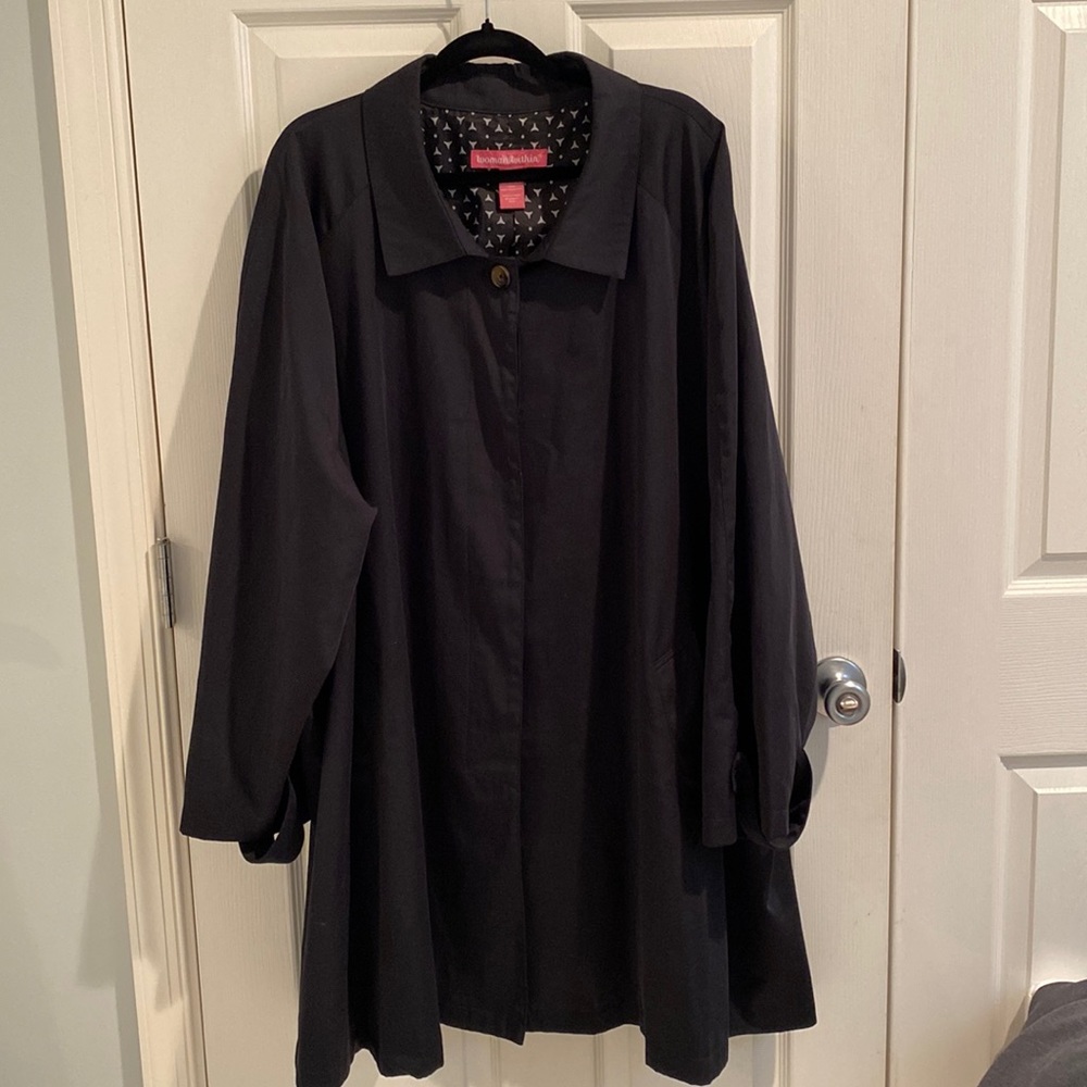Woman within raincoat plus size